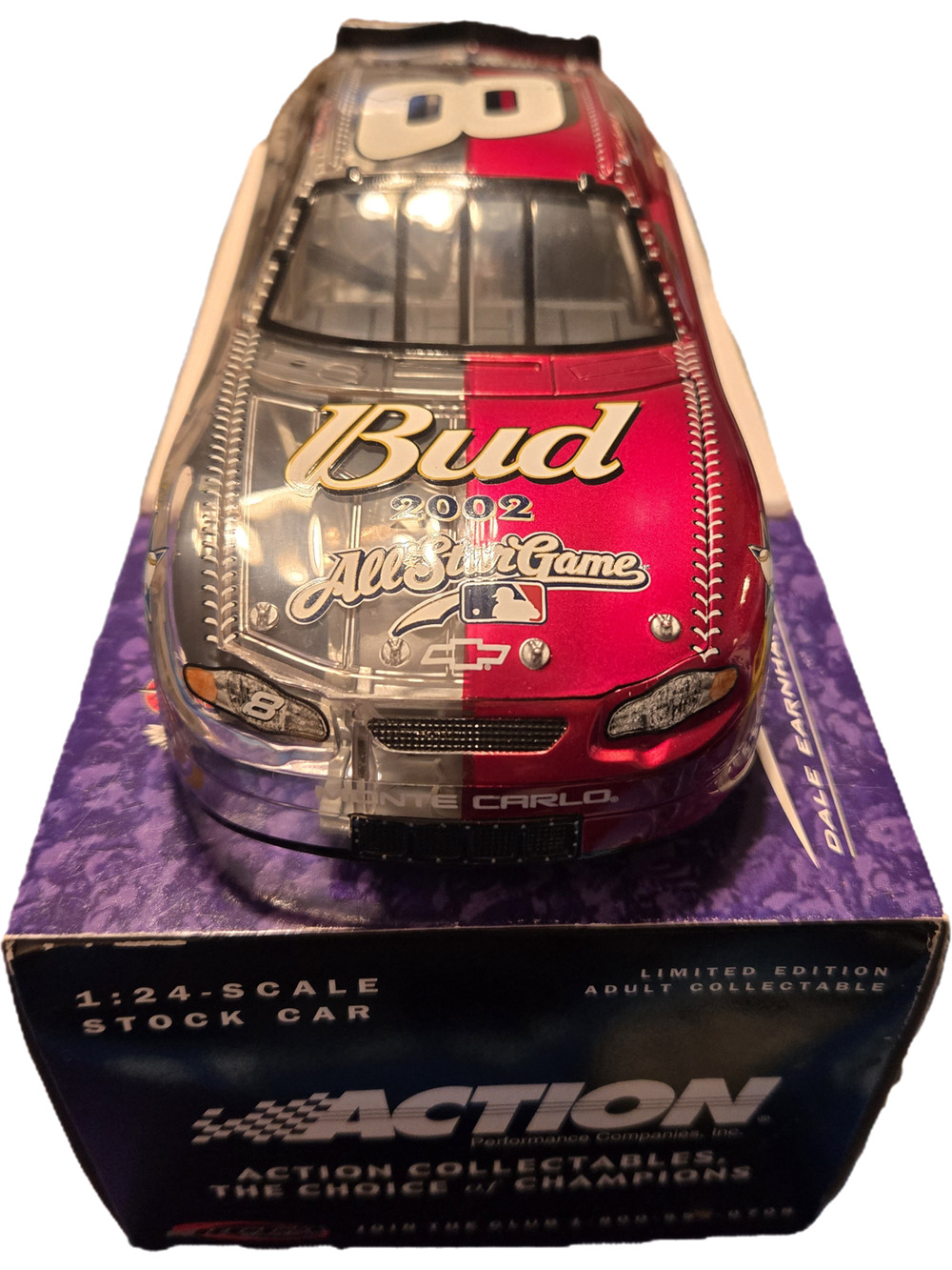 Dale Earnhardt Jr 8 Budweiser 2002 MLB All Star Game 1:24 Clear Car RCCA